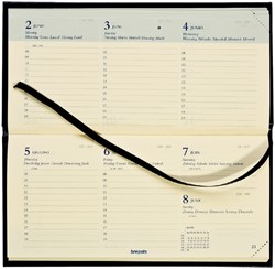 Zakagenda 2026 Quantore 7dag/2pag liggend zwart 1 Stuk