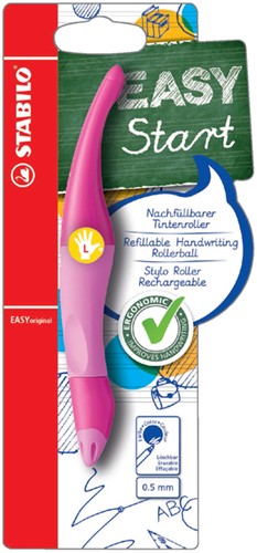 Rollerpen STABILO Easyoriginal links M lroze/roze 1 Stuk