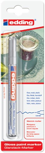 Viltstift edding 780 lak rond 0.8mm zilver 1 Stuk