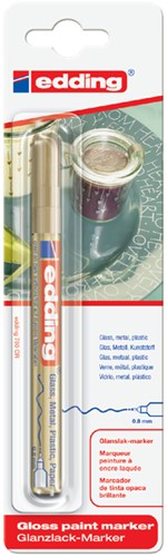 Viltstift edding 780 lak rond 0.8mm goud 1 Stuk