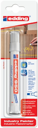 Viltstift edding 950 pasta rond 10mm wit 1 Stuk