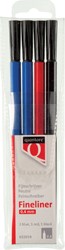 Fineliner Quantore ass 4 Stuk