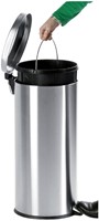 Pedaalemmer V-part 20 liter mat rvs 1 Stuk-2
