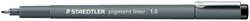 Fineliner Staedtler pigment 308 1.0mm zwart 1 Stuk