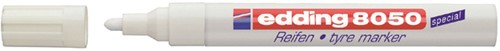 Viltstift edding 8050 banden rond 2-4mm wit 1 Stuk
