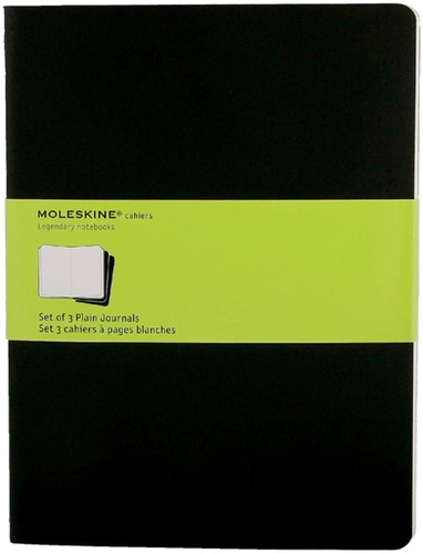 Schrift Moleskine 190x250mm blc 240pag zwart 3st 3 Stuk