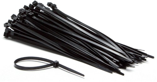 Inbindstrips IEZZY nylon 4.8x200mm D 49.5mm zwart 100 Stuk