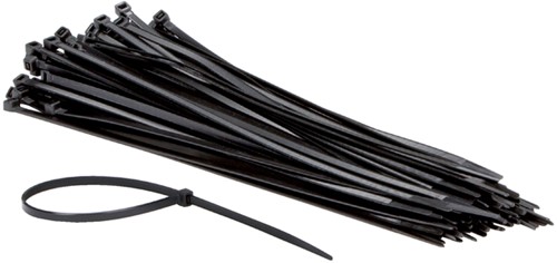 Kabelbinders IEZZY nylon 4.8x300mm D 81mm zwart 100 Stuk