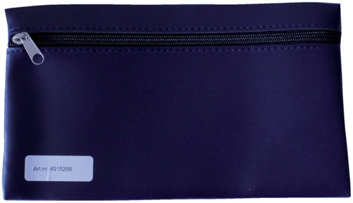 Schooletui 15x26cm met rits skai donkerblauw 1 Stuk