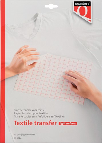 T-shirt transfer Quantore lichte kleding 6 Vel