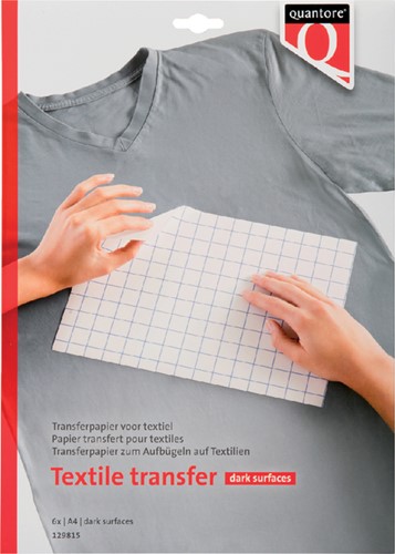 T-shirt transfer Quantore donkere kleding 6 Vel