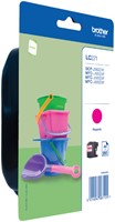 Inktcartridge Brother LC-221M rood 1 Stuk
