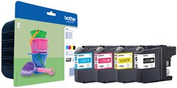 Inktcartridge Brother LC-221VALBP zwart + 3kleuren 4 Stuk