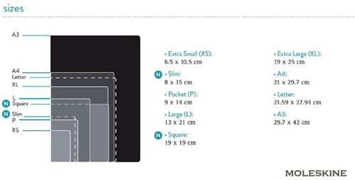 Notitieboek Moleskine large 130x210mm ln hc zwart 1 Stuk-2
