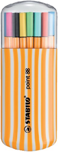 Fineliner STABILO point 88/20 zebra-etui F assorti 20 Stuk