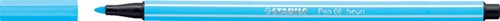 Viltstift STABILO Pen 68/031 M neon blauw 1 Stuk