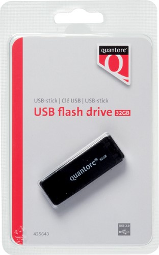Usb-stick Quantore 32gb 2.0 zwart 1 Stuk-2