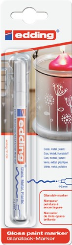 Paintmarker edding 751 oliebasis 1-2mm wit bls 1 Stuk