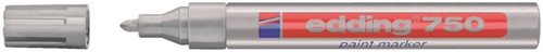 Viltstift edding 750 lak rond 2-4mm zilver 1 Stuk