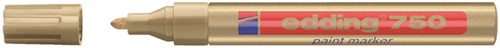 Viltstift edding 750 lak rond 2-4mm goud 1 Stuk