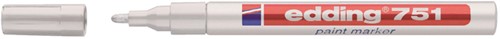 Viltstift edding 751 lak rond 1-2mm wit 1 Stuk