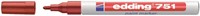 Paintmarker edding 751 oliebasis 1-2mm pastel rood 1 Stuk