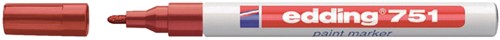 Viltstift edding 751 lak rond 1-2mm rood 1 Stuk