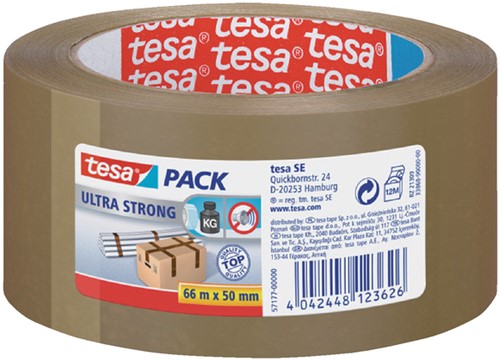 Verpakkingstape tesapack Ultra 66mx50mm br 1 Rol