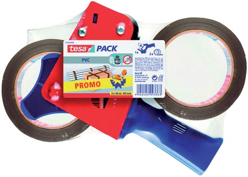 Verpakkingstape tesapack Ultra 66mx50mm pvc + disp 1 Rol