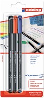 Fineliner edding 1200 F assorti 3 Stuk