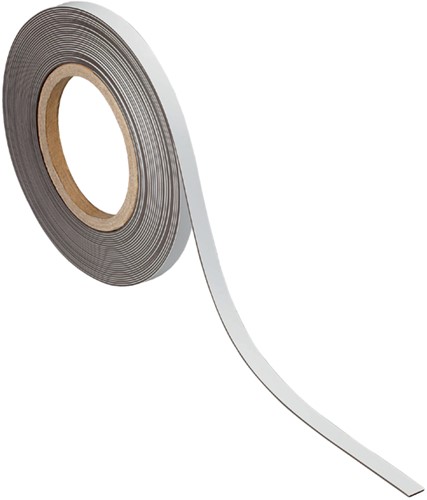 Magneetband MAUL beschrijfbaar 10mx10mmx1mm wit 1 Stuk