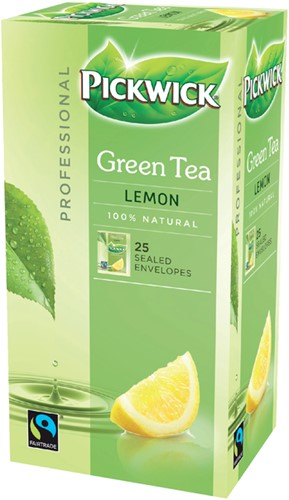 Thee Pickwick Fair Trade green lemon 25x1.5gr 25 Stuk-3