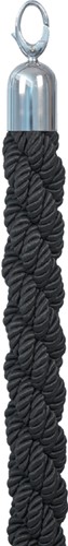 Afzetkoord Securit 150cm zwart chroome knop 1 Stuk