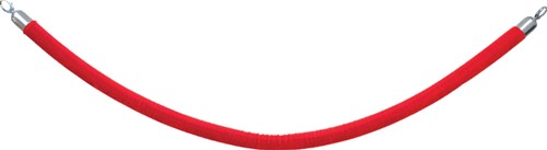Afzetkoord Securit 150cm rood chroome knop 1 Stuk-3