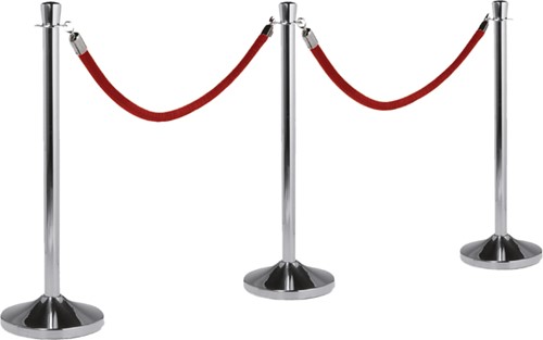 Afzetkoord Securit 150cm zwart goudkleurige knop 1 Stuk-2