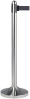 Afzetpaal Securit RVS met rolband 210cm zwart 1 Stuk