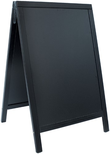 Stoepbord Securit 550x850x30mm zwart hout 1 Stuk