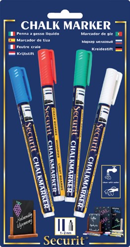 KRIJTSTIFT SECURIT SMA-100 ROND 1-2MM ASS 4 Stuk
