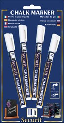 Krijtstift Securit SMA-100 rond wit 1-2mm 4st 4 Stuk