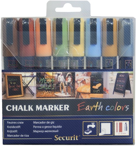 Krijtstift Securit SMA-510 schuin 2-6mm ass 8 Stuk