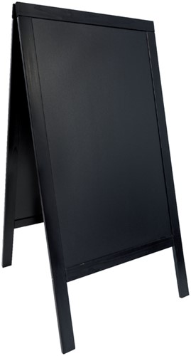 Stoepbord Securit 700x1250x40mm zwart hout 1 Stuk
