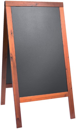Stoepbord Securit 700x1250x40mm mahonie hout 1 Stuk