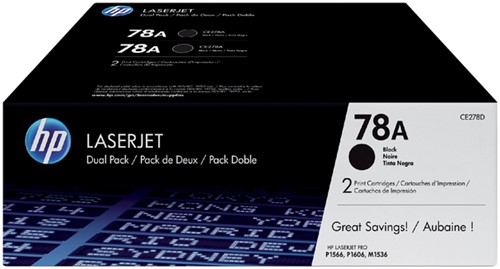 Tonercartridge HP CE278AD 78A zwart 2x 2 Stuk