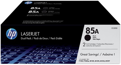 Tonercartridge HP CE285AD 85A zwart 2x 2 Stuk