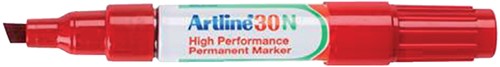 Viltstift Artline 30 schuin 2-5mm rood 1 Stuk