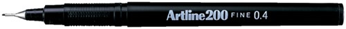 Fineliner Artline 200 rond F zwart 1 Stuk