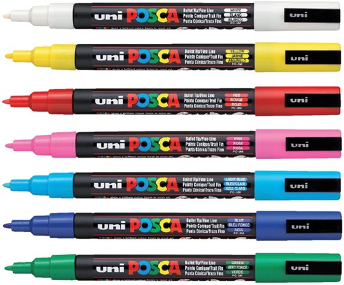 Paintmarker Uni POSCA PC3M F gl 1 Stuk-2