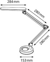 Bureaulamp Hansa led 4 stars zwart 1 Stuk-2