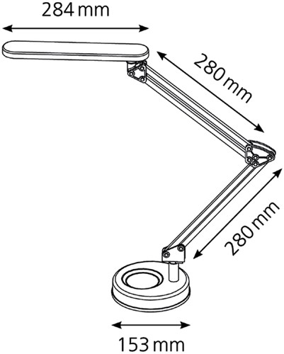 Bureaulamp Hansa led 4 stars zilver 1 Stuk-2