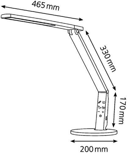 Bureaulamp Hansa led Vario Plus zilvergrijs 1 Stuk-2